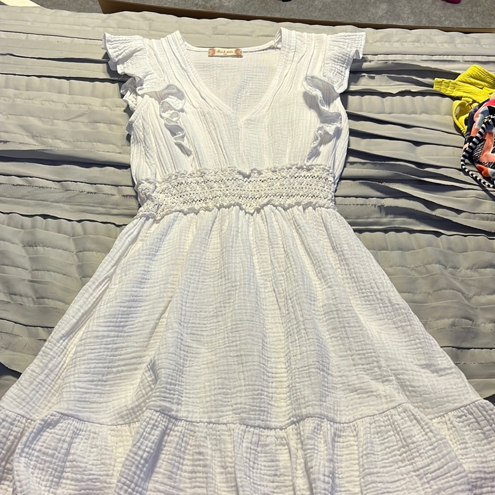 Altard State White Dress V-Neck